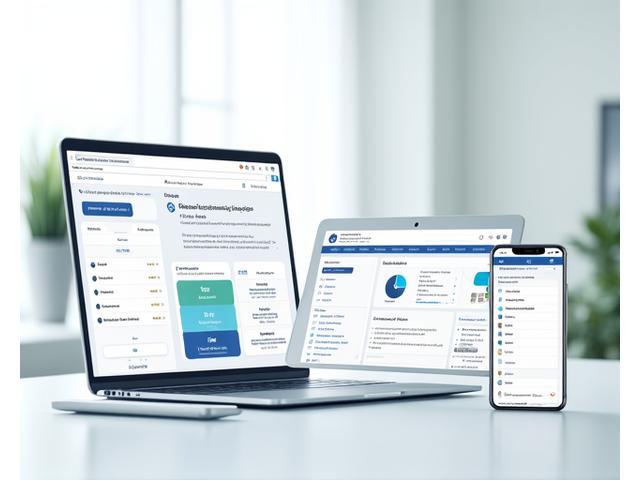 Screenshots of a sleek, intuitive digital onboarding portal interface on multiple devices, showing automated tasks and learning modules.